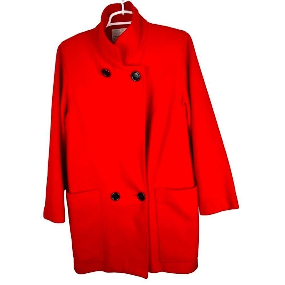 Mackintosh New England Red Vintage Peacoat Jacket Coat Size 8 Made In The USA